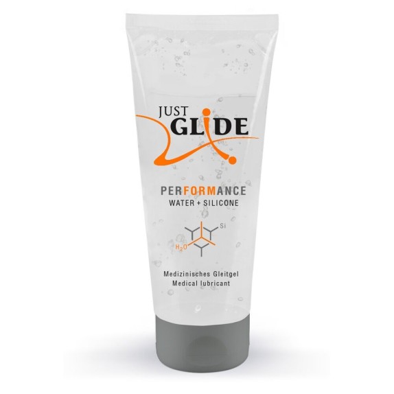 LUBRIFICANTE MEDICALE PERFORMANCE AD ACQUA CON SILICONE JUST GLIDE