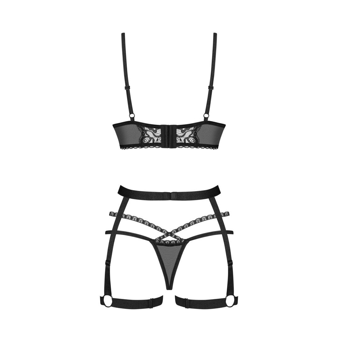 COMPLETO INTIMO 3 PEZZI SEXY DA DONNA IN PIZZO...