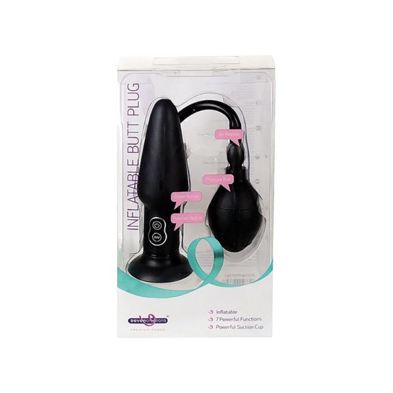 PLUG ANALE GONFIABILE E VIBRANTE SEX TOY CON POMPETTA 6"