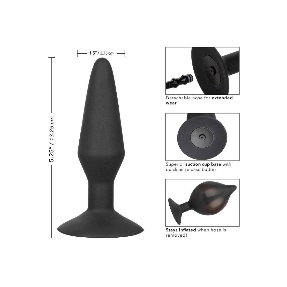 PLUG ANALE GONFIABILE STACCABILE CON VENTOSA...