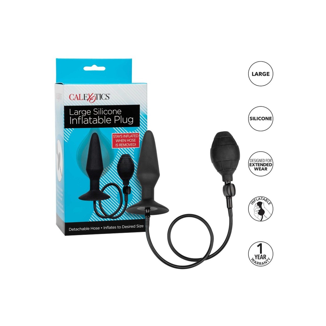 PLUG ANALE GONFIABILE STACCABILE CON VENTOSA...