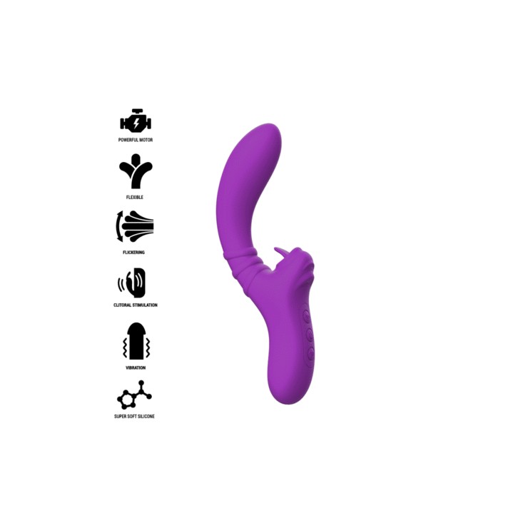 SEX TOY PER DONNA FLESSIBILE CON LINGUA VIBRANTE PUNTO G