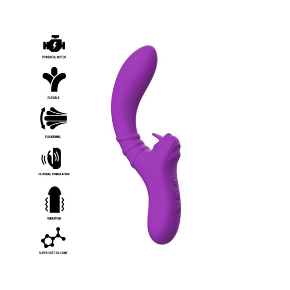 SEX TOY PER DONNA FLESSIBILE CON LINGUA VIBRANTE PUNTO G