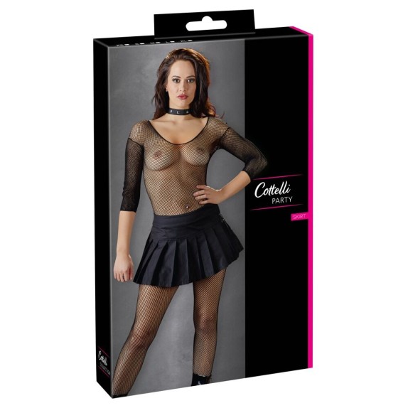 GONNA SEXY A PIEGHE CORTA NERO
