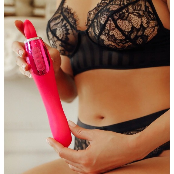 APEX SEX TOY 3IN1 CON COPPETTA CHE ASPIRA, LINGUA E VIBRAZIONE INTERNA
