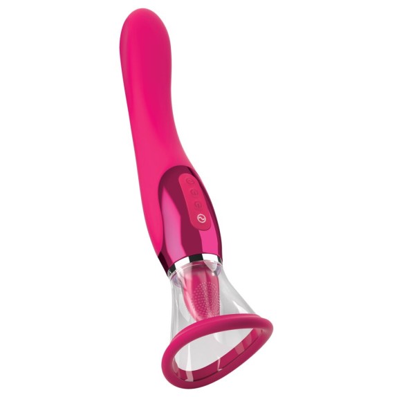 APEX SEX TOY 3IN1 CON COPPETTA CHE ASPIRA, LINGUA E VIBRAZIONE INTERNA