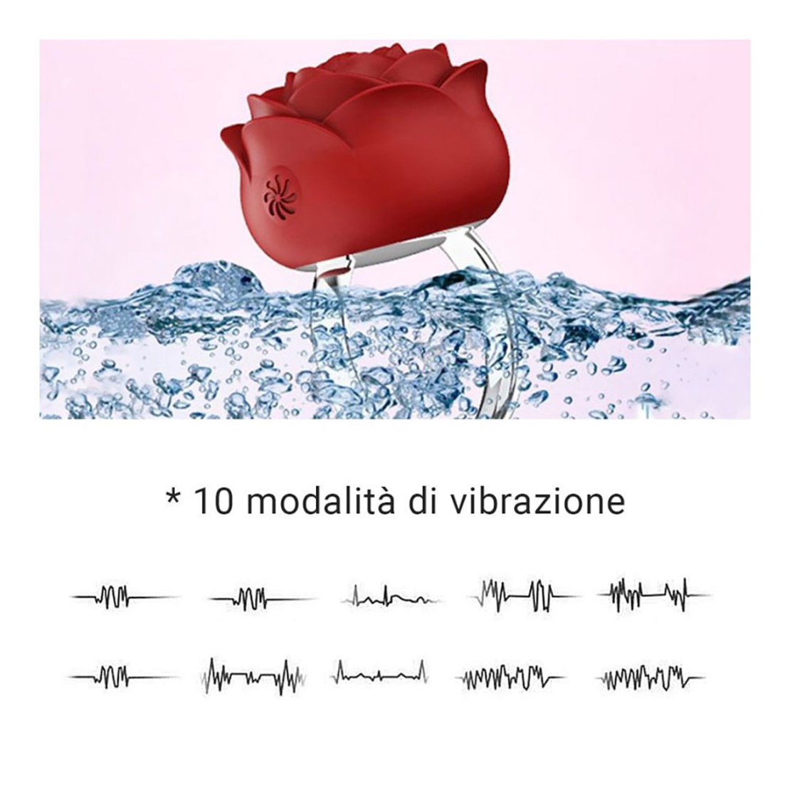 VIBRATORE DA DITO A FORMA DI ROSA RICARICABILE...