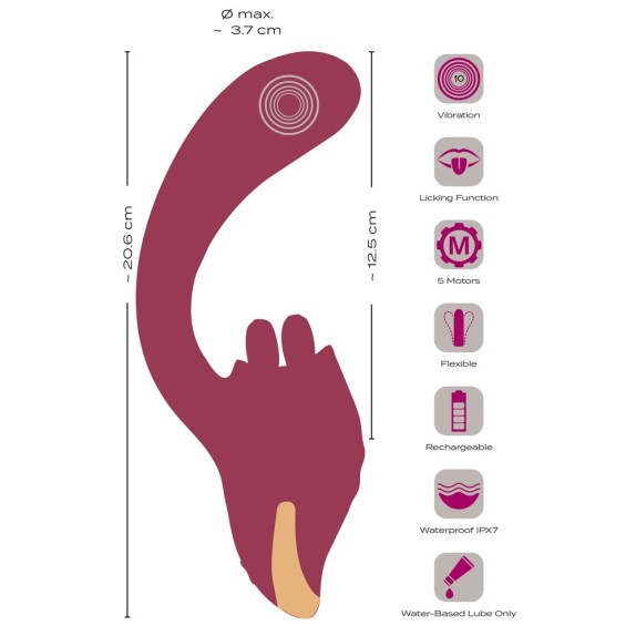 copy of VIBRATORE DOPPIO PER DONNA CON VIBRAZIONE PUNTO G E LECCA CLITORIDE