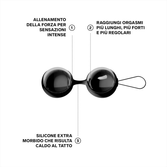 LUNA LELO BEADS NOIR 2 PALLINE AUTOVIBRANTI