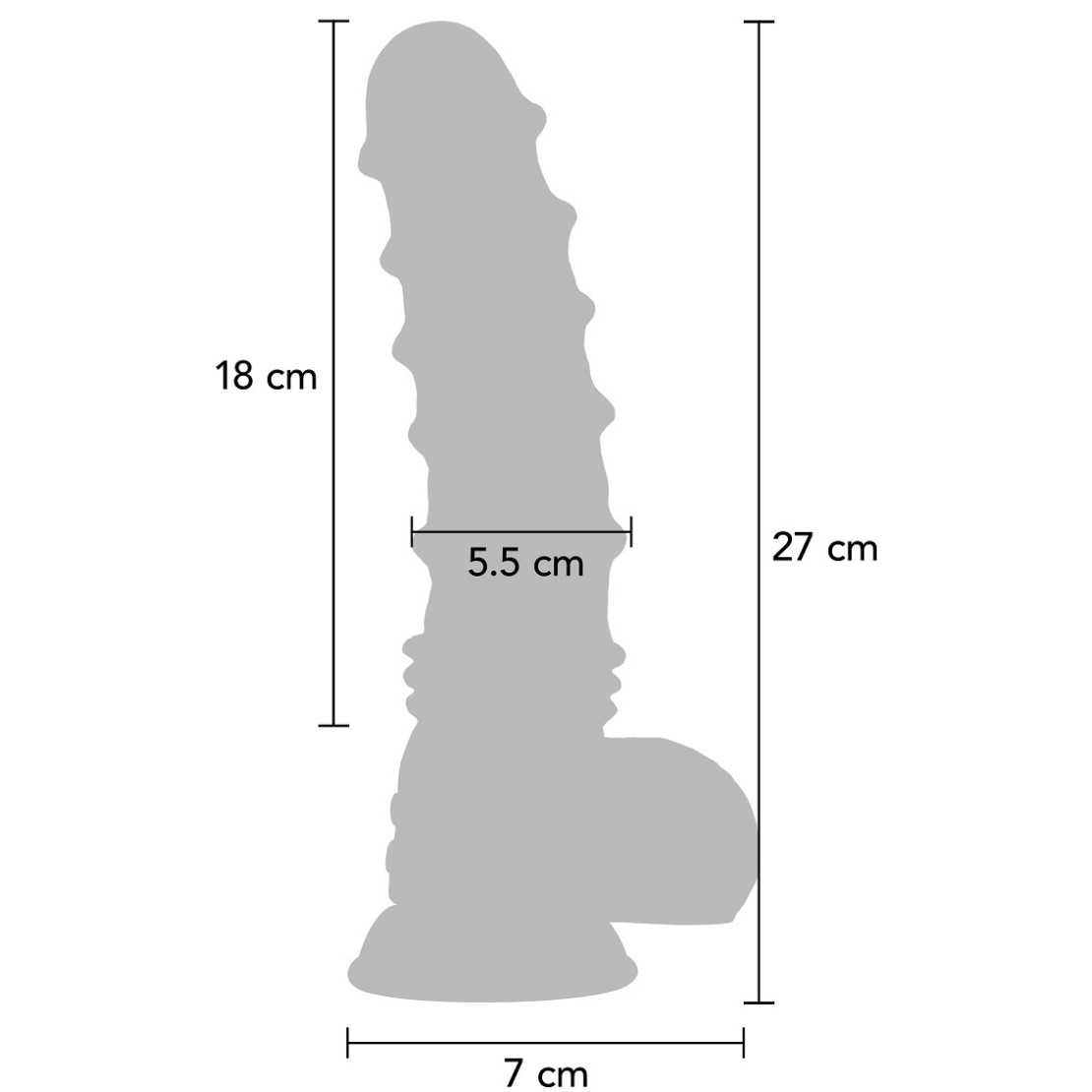 DILDO VIBRANTE NERO DI GRANDI DIMENSIONI CON...