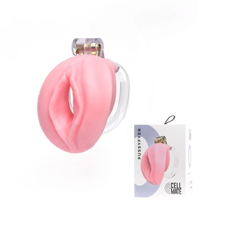 CINTURA DI CASTITA' PER UOMO A FORMA DI VAGINA PUSSYFYER...