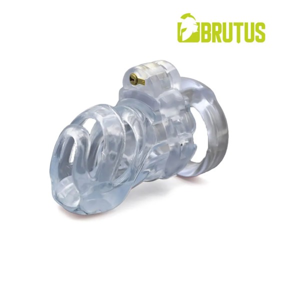 CINTURA DI CASTITA' PER UOMO SEXY BRUTUS CYBORG CAGE IN PLASTICA
