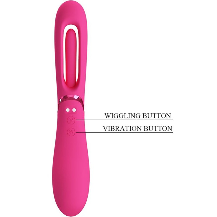 VIBRATORE DOPPIO USO VAGINALE SEX TOY CON LINGUA CHE SI... 2