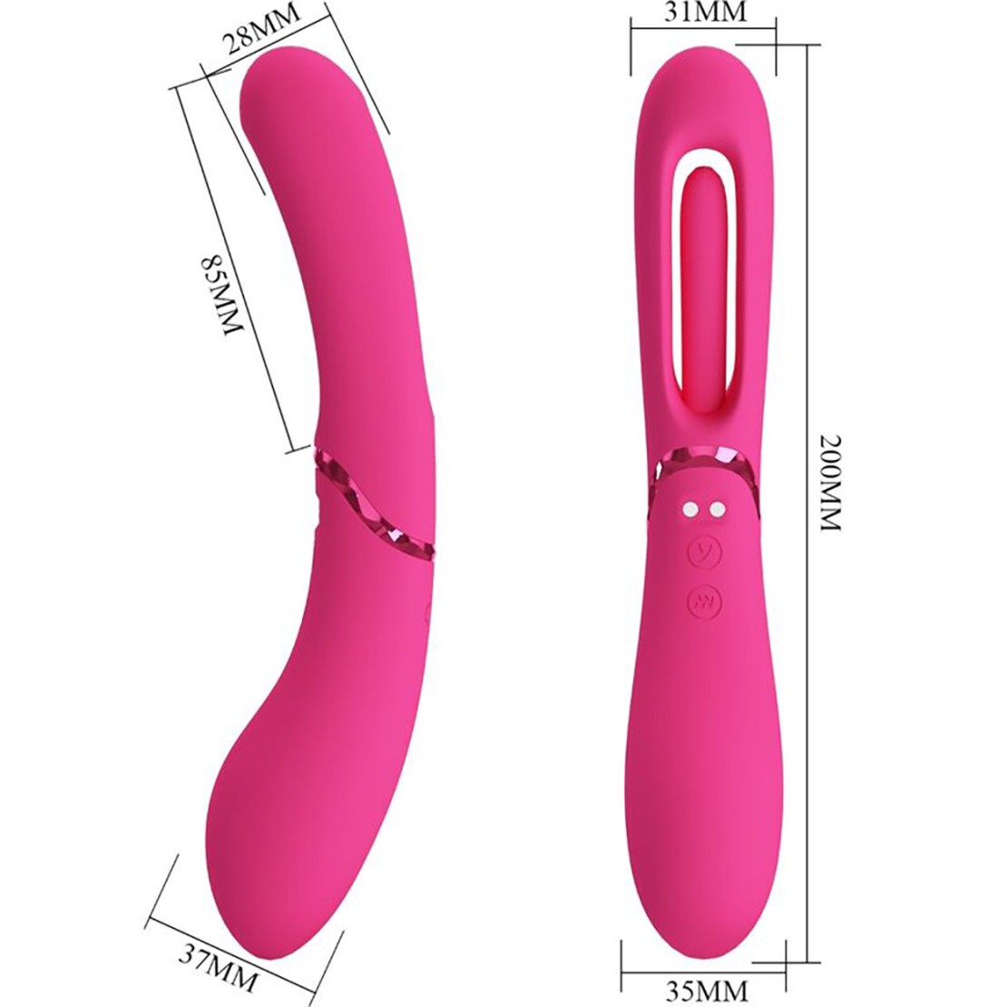 VIBRATORE DOPPIO USO VAGINALE SEX TOY CON...