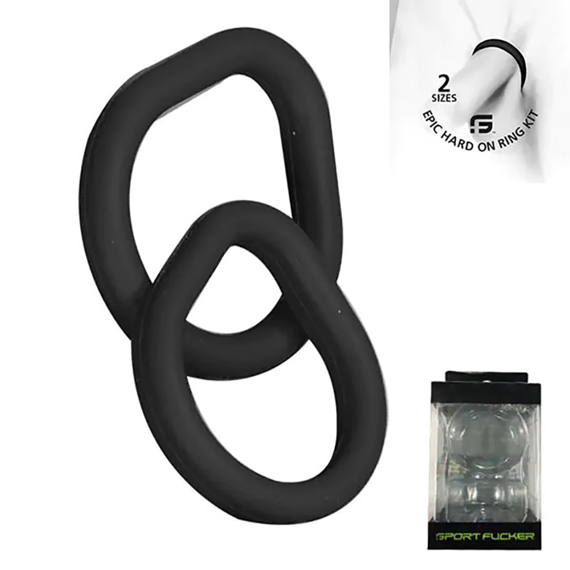 2 ANELLI PER PENE SILICONE M L EPIC HARD