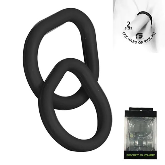 2 ANELLI PER PENE SILICONE M L EPIC HARD