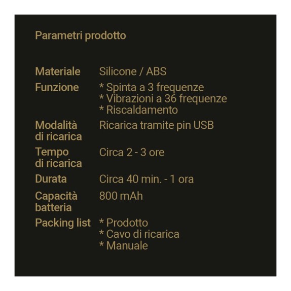 VIBRATORE RABBIT 4 IN 1 CON MOVIMENTO SU E GIÙ, RISCALDANTE E SUZIONE
