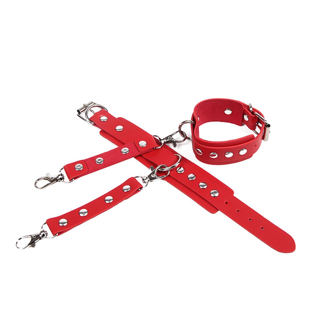 HARNESS PER GLUTEI ROSSO CON INCROCIO E MANETTE...
