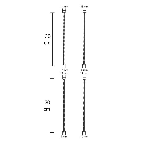 KIT 4 SONDE URETRALI IN SILICONE FLESSIBILE SET SMALL