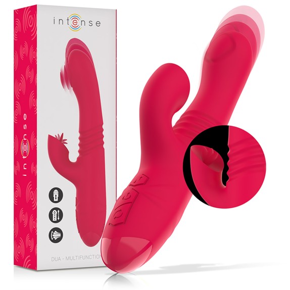 VIBRATORE RABBIT SEX TOY PER DONNA SU E GIU' PULSAZIONE E LINGUETTA