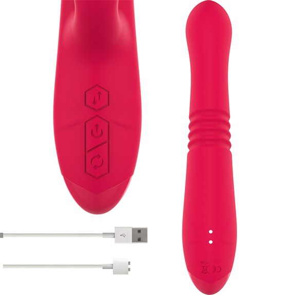 VIBRATORE RABBIT SEX TOY PER DONNA CON MOVIMENTO PULSAZIONE E LINGUETTA