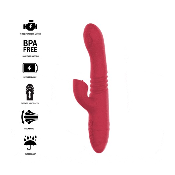 VIBRATORE RABBIT SEX TOY PER DONNA CON MOVIMENTO PULSAZIONE E LINGUETTA