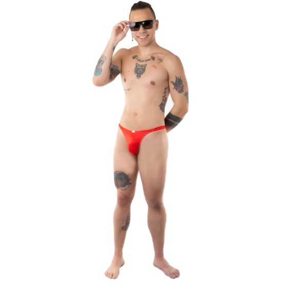 COSTUME MARE UOMO PERIZOMA SGANCIABILE ROSSO SEXY EROS VENEZIANI