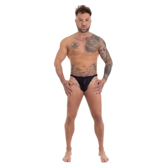 PERIZOMA SGANCIABILE PER UOMO TRASPARENTE CON RIGHE VERTICALI