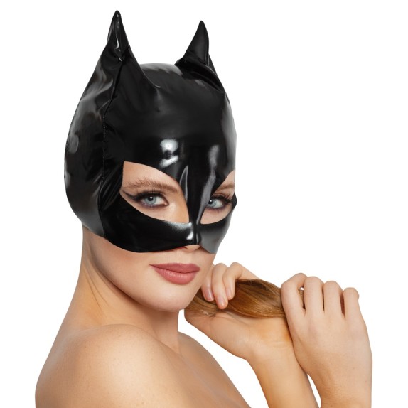 MASCHERA DA GATTA SEXY PER DONNA IN VINILE BLACK LEVEL