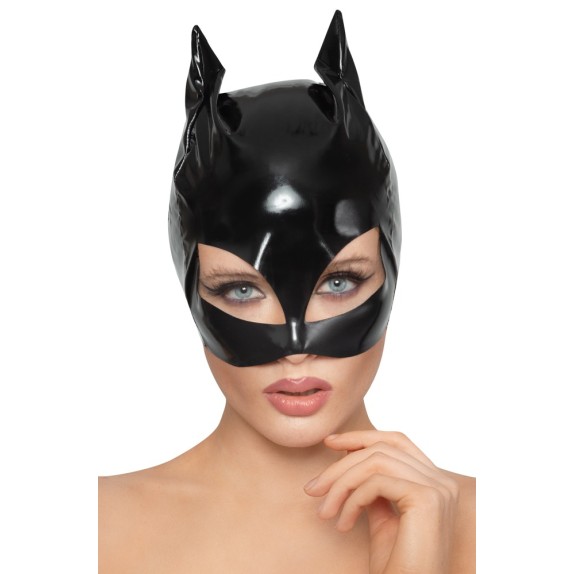 MASCHERA DA GATTA SEXY PER DONNA IN VINILE BLACK LEVEL