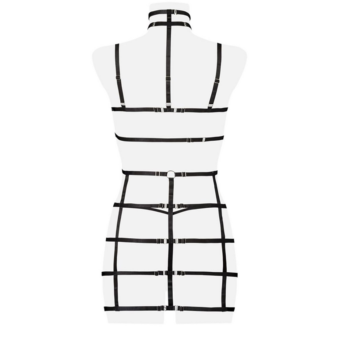 VESTITO SEXY PER DONNA APERTO CON DECORI IN...