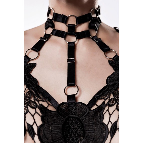 VESTITO SEXY PER DONNA APERTO CON DECORI IN PIZZO E PERIZOMA INCLUSO