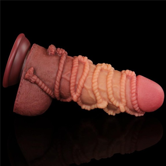 FALLO DI GRANDI DIMENSIONI IN SILICONE CON CORDA IN RILIEVO LOVETOY