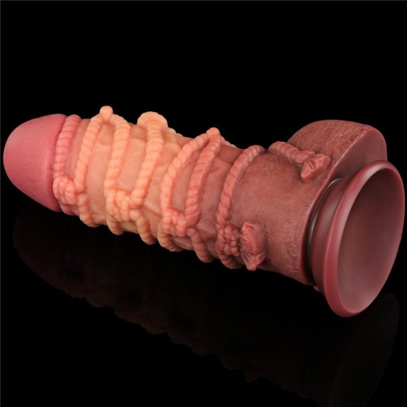 FALLO DI GRANDI DIMENSIONI IN SILICONE CON CORDA IN RILIEVO LOVETOY