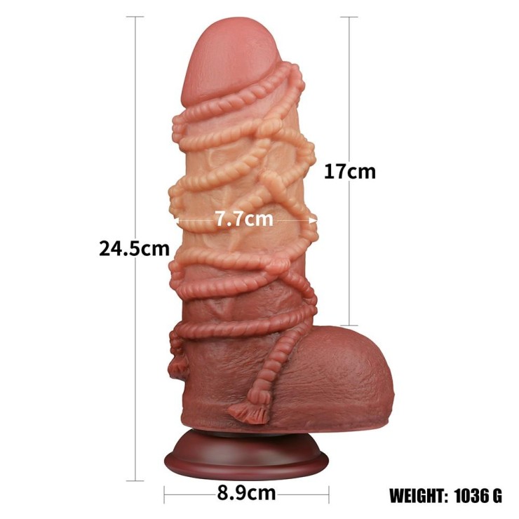 FALLO DI GRANDI DIMENSIONI IN SILICONE CON CORDA IN... 2