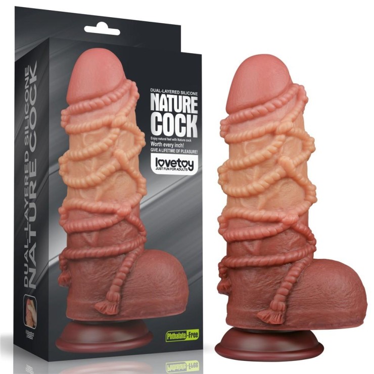 FALLO DI GRANDI DIMENSIONI IN SILICONE CON CORDA IN...