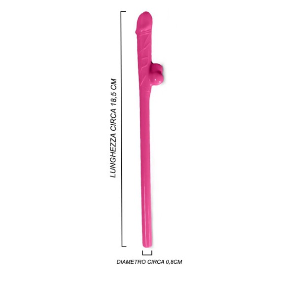 CANNUCCE A FORMA DI PISELLO ROSA GADGET SCHERZOSO 10 PEZZI