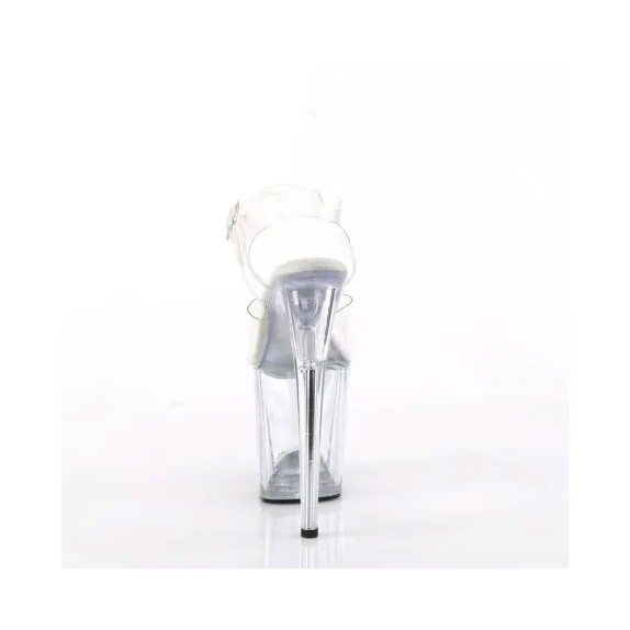 SANDALI SEXY TRASPARENTI TACCO 20 CM CON CINTURINO PLEASER