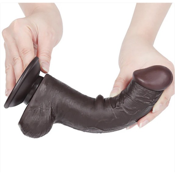 FALLO REALISTICO SEX TOY A DOPPIA DENSITA' CON PELLE SCORREVOLE 8.0"