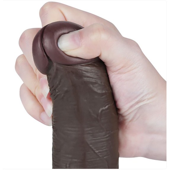 FALLO REALISTICO SEX TOY A DOPPIA DENSITA' CON PELLE SCORREVOLE 8.0"