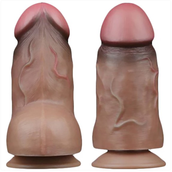 FALLO GROSSO IN SILICONE REALISTICO CON TESTICOLI E VENTOSA 7.0"