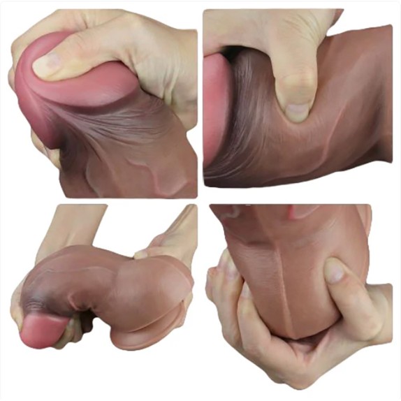 FALLO GROSSO IN SILICONE REALISTICO CON TESTICOLI E VENTOSA 7.0"