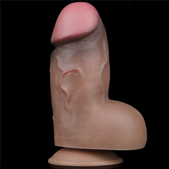 FALLO GROSSO IN SILICONE REALISTICO CON TESTICOLI E VENTOSA 7.0"