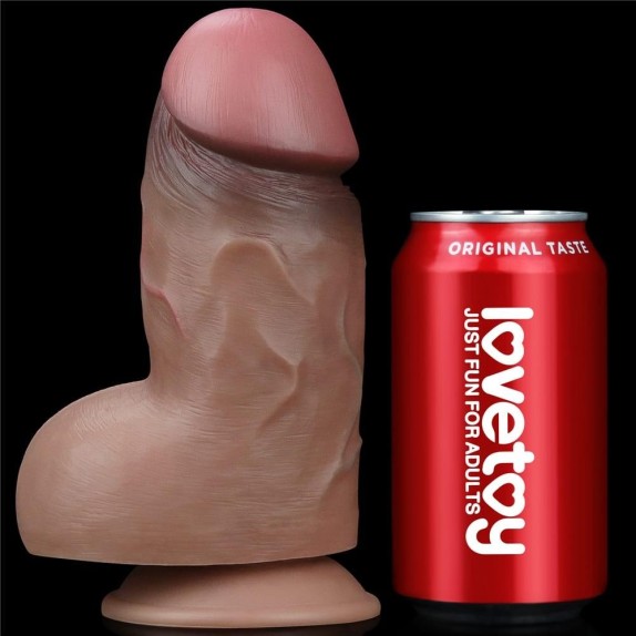 FALLO GROSSO IN SILICONE REALISTICO CON TESTICOLI E VENTOSA 7.0"