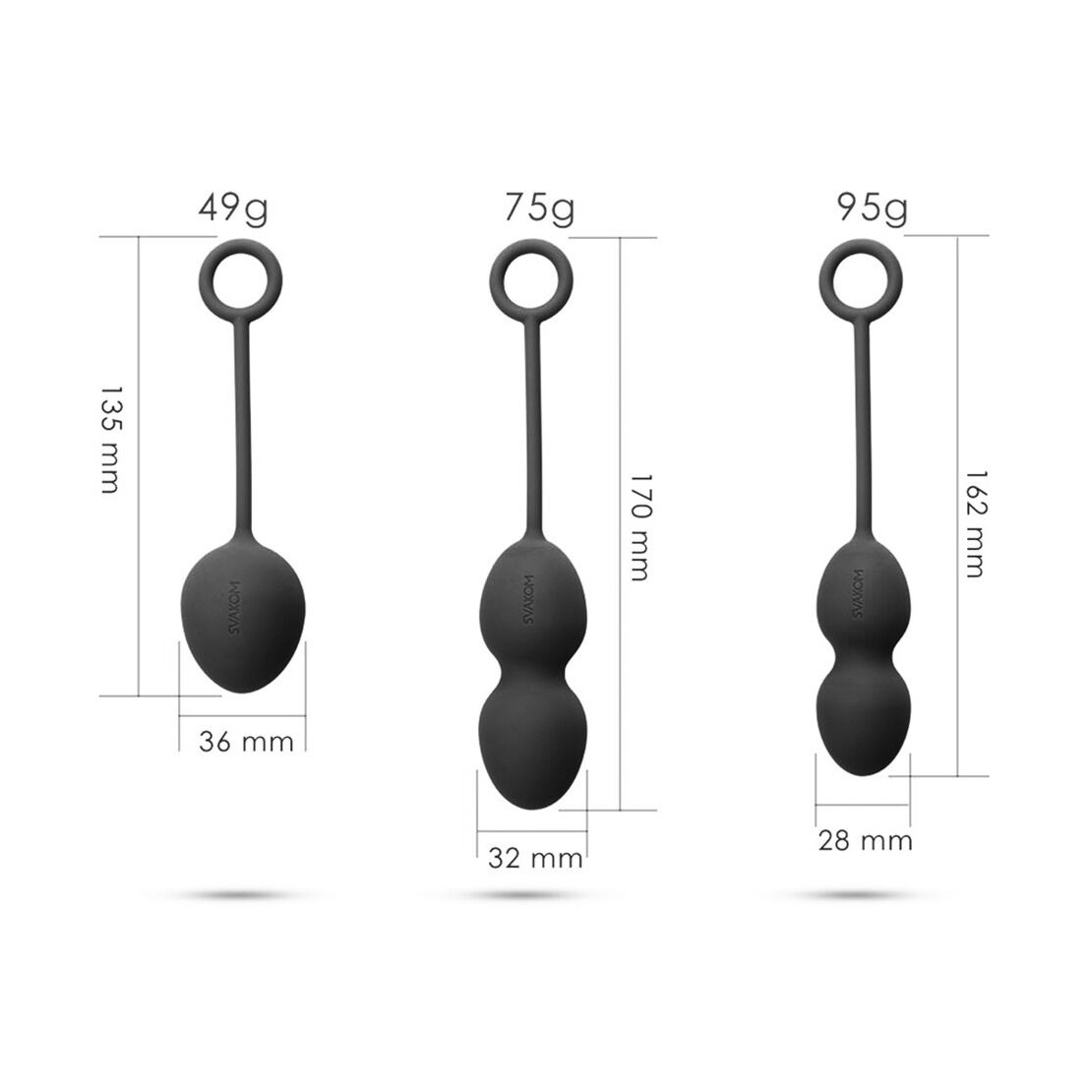 SET 3 PALLINE VAGINALI IN SILICONE CON PESI...