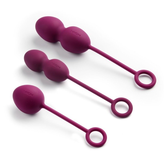 SET 3 PALLINE VAGINALI IN SILICONE CON PESI AUTOVIBRANTI NOVA SVAKOM