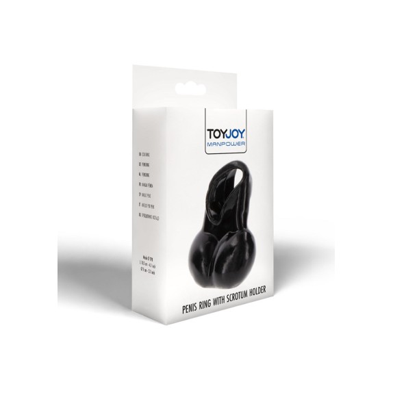 copy of ANELLO PER IL PENE CON SUPPORTO PER TESTICOLI IN TPR NERO TOYJOY