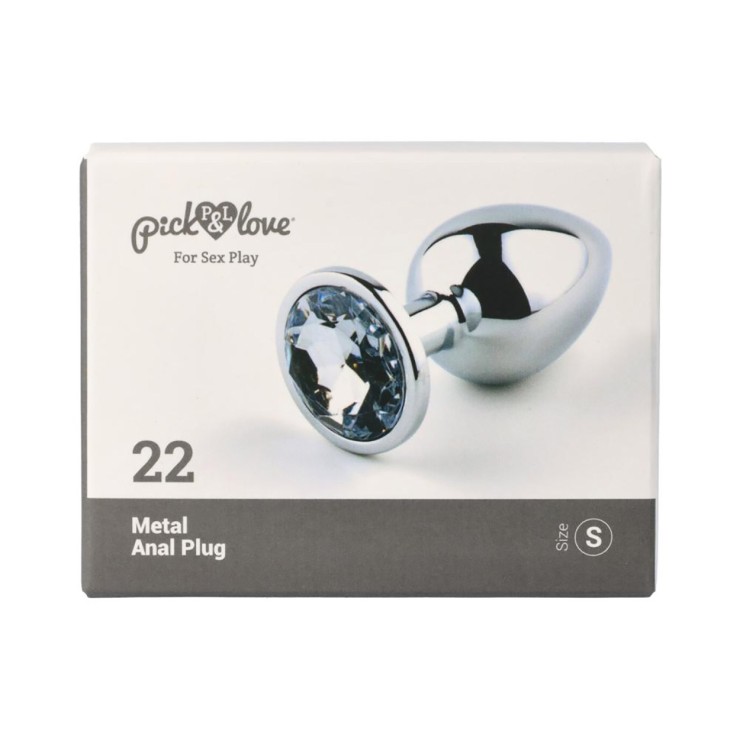 PLUG ANALE CON GIOIELLO TRASPARENTE VARIE MISURE PICK&LOVE 2