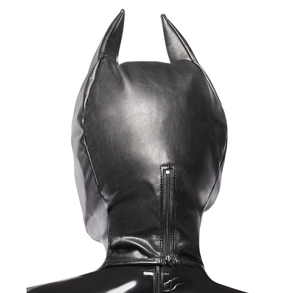 MASCHERA IN ECOPELLE SEXY DA GATTA CON ZIP POSTERIORE