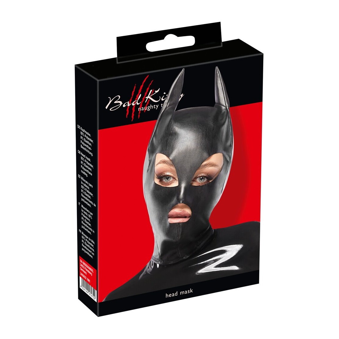 MASCHERA IN ECOPELLE SEXY DA GATTA CON ZIP...